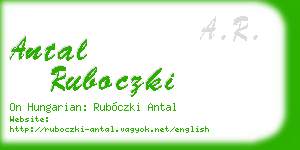 antal ruboczki business card